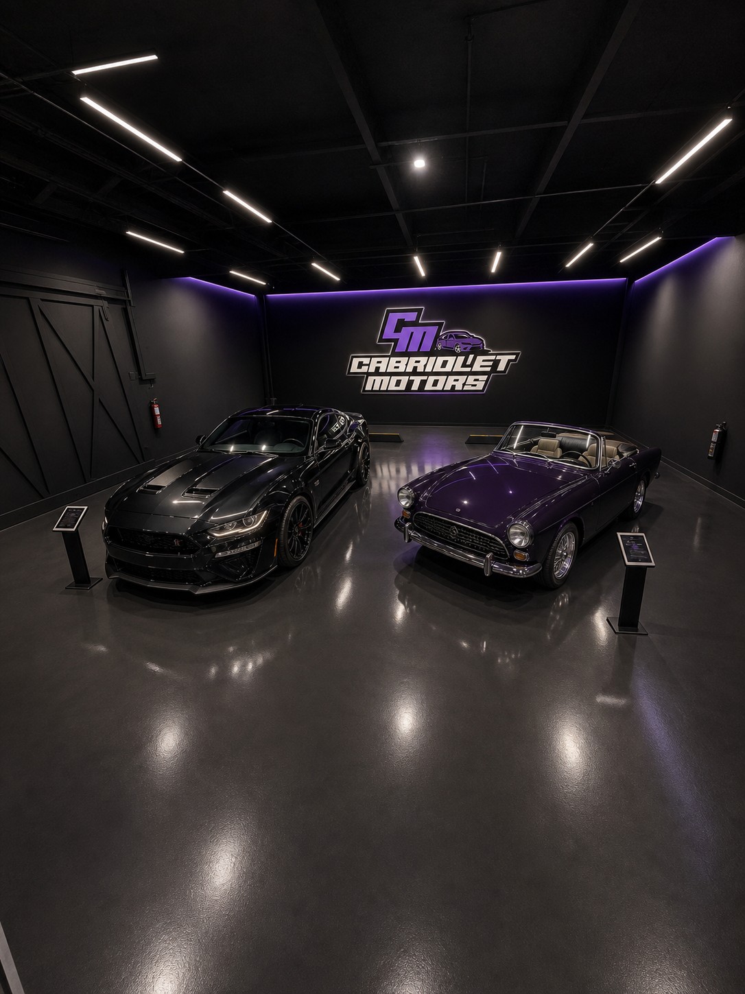 Concept rendering of the Cabriolet Motors showroom interior
